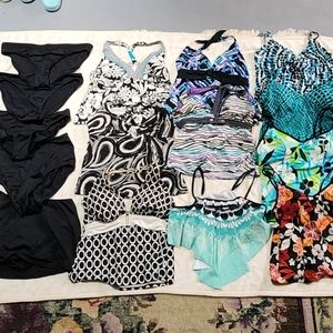 🏝 HUGE Bikini Lot!! 5 Bottoms, 10 Tops 🏖